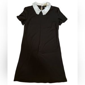 Elle size XS black dress white collar